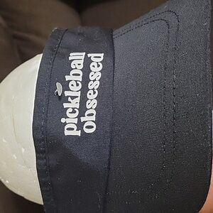 Pickleball Obsessed Men' Visor Hat Mens Black with Curved Brim